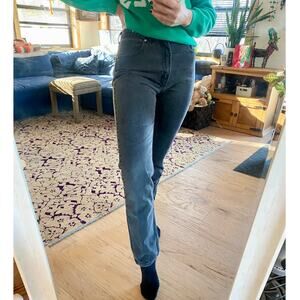 Gap black classic fit high waist straight leg jeans 12 long